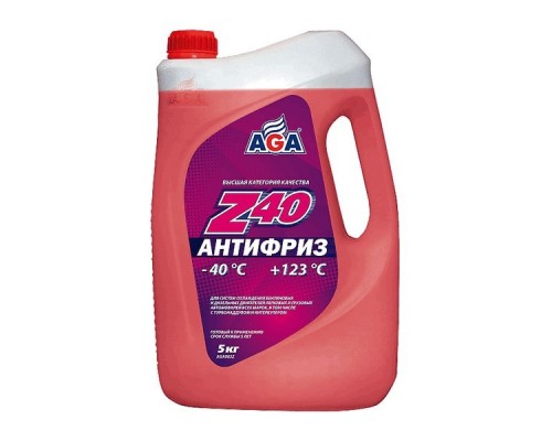 АНТИФРИЗ AGA Z40 G12++ -40 С КРАСНЫЙ 5 КГ                                                           