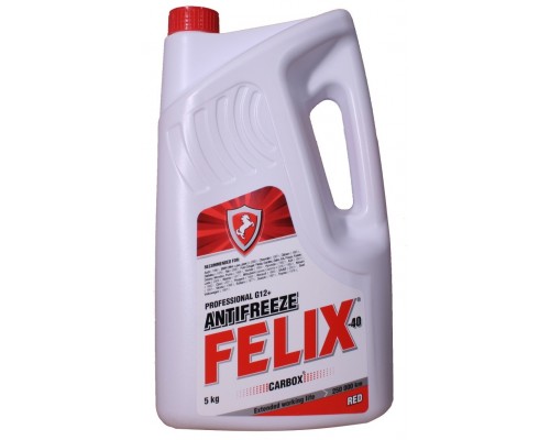 АНТИФРИЗ FELIX CARBOX G12+ -40 С КРАСНЫЙ 5 КГ                                                       