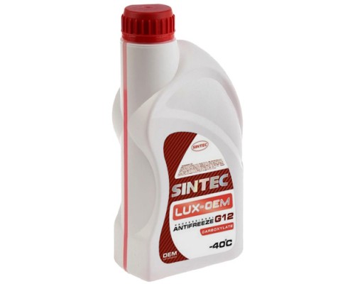 АНТИФРИЗ SINTEC LUX G-12 (1 КГ) КРАСНЫЙ (-40)                                                     