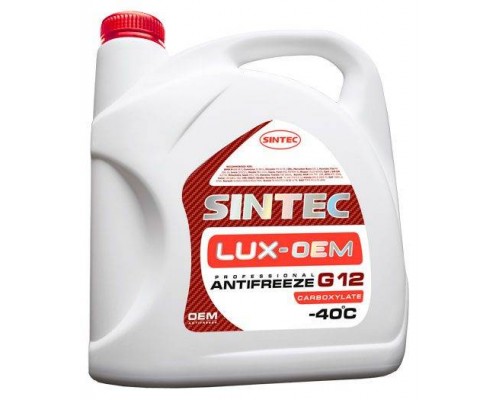АНТИФРИЗ SINTEC LUX G-12 (5 КГ) КРАСНЫЙ                                                           