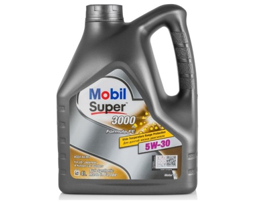 МАСЛО МОТОРНОЕ MOBIL SUPER 3000 FORMULA FE 5W-30 SL/СF A5/B5 СИНТЕТИЧЕСКОЕ 4 Л                      