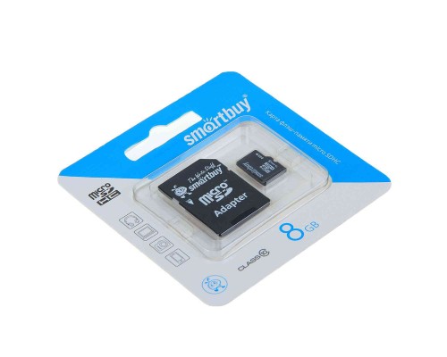 КАРТА ПАМЯТИ MICRO SD 8GB SMART BUY (CLASS 10) С АДАПТЕРОМ                                          