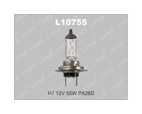 ЛАМПА ГАЛОГЕННАЯ H7 12V 55W LYNXAUTO                                                              