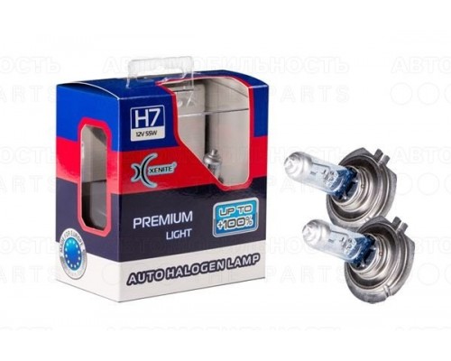 ЛАМПА ГАЛОГЕННАЯ H7 12V 55W XENITE+100% 3600K 2ШТ. 1007120                                        