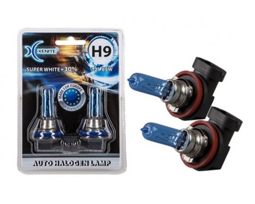 ЛАМПА ГАЛОГЕННАЯ H9 12V 65W XENITE SUPER WHITE 4000K 2ШТ. 1007048                                 