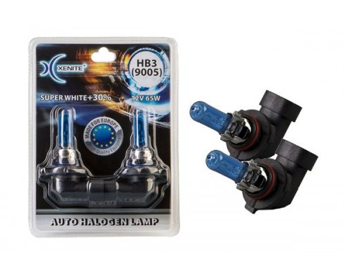 ЛАМПА ГАЛОГЕННАЯ HB3 12V 65W XENITE SUPER WHITE 4000K 2ШТ. 1007040                                