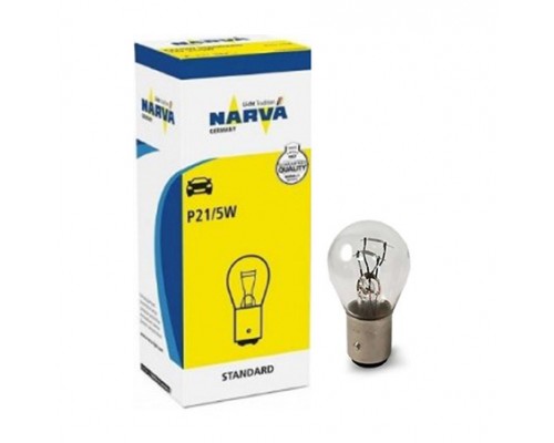 ЛАМПА ПОДСВЕТКИ P21/5W 12V 21/5W NARVA (2-Х НИТЬЕВАЯ, СТОП-СИГНАЛ, ГАБАРИТЫ)                      