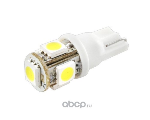 ЛАМПА ПОДСВЕТКИ СВЕТОДИОДНАЯ T10 12V SKYWAY (10 SMD ДИОДОВ БЕЗ ЦОКОЛЯ 1-КОНТАКТНАЯ БЕЛАЯ)         