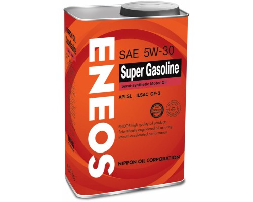 МАСЛО МОТОРНОЕ ENEOS SUPER SL 5W-30 SL ПОЛУСИНТЕТИЧЕСКОЕ 1 Л                                        