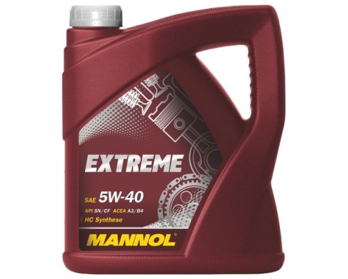 МАСЛО МОТОРНОЕ MANNOL 7915 EXTREME 5W-40 CH-4/SN A3/B4 СИНТЕТИЧЕСКОЕ 4 Л                            