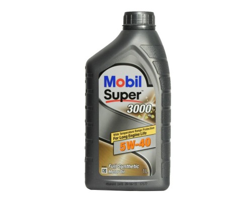МАСЛО МОТОРНОЕ MOBIL SUPER 3000 5W-40 SN/SM/CF A3/B3/B4 СИНТЕТИЧЕСКОЕ 1 Л                           
