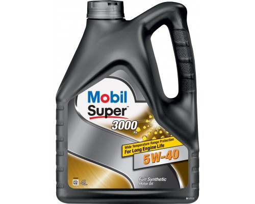 МАСЛО МОТОРНОЕ MOBIL SUPER 3000 5W-40 SN/SM/CF A3/B3/B4 СИНТЕТИЧЕСКОЕ 4 Л                           