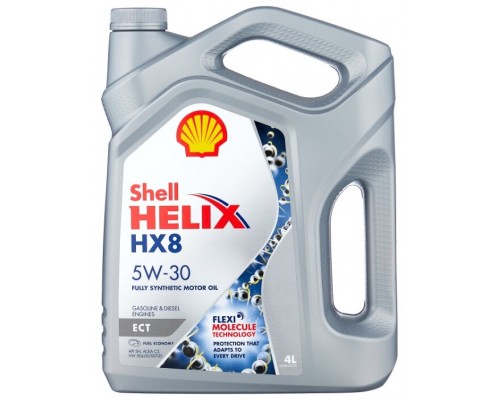 МАСЛО МОТОРНОЕ SHELL HELIX HX8 5W-30 SL/CF A3/B3/B4 СИНТЕТИЧЕСКОЕ 4 Л                               
