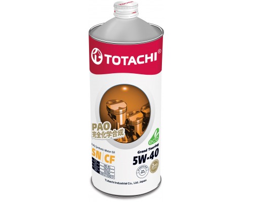 МАСЛО МОТОРНОЕ TOTACHI GRAND TOURING 5W-40 SN/CF A3/B4 СИНТЕТИЧЕСКОЕ 1 Л                            