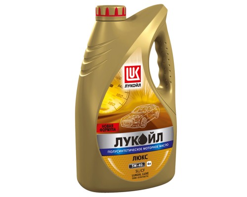 МАСЛО МОТОРНОЕ LUKOIL ЛЮКС 5W-40 SL/CF A3/B3/B4 ПОЛУСИНТЕТИЧЕСКОЕ 4 Л                               