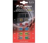 ПРЕДОХРАНИТЕЛИ ФЛАЖКОВЫЕ MINI AVS 10 ШТ., 1Х5А,1Х7,5А,2Х10А,2Х15А,2Х20А,1Х25А,1Х30А СО СВЕТОДИОДАМ  