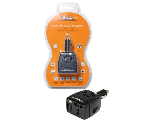 ПРЕОБРАЗОВАТЕЛЬ НАПРЯЖЕНИЯ (ИНВЕРТОР) 12V/220V (150W) AIRLINE (МОДИФИЦИРОВАННАЯ СИНУСОИДА)        
