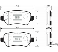 КОЛОДКИ ТОРМОЗНЫЕ ЗАД. OPEL ASTRA/MERIVA/ZAFIRA SP1536                                              