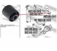 САЙЛЕНТБЛОК MZAB066 РЫЧАГА ЗАДНЕГО ПОПЕРЕЧ. НАРУЖ. FORD FOCUS I,II/MAZDA 3.5                        