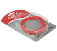 КАБЕЛЬ AURA RCA-J10R МИНИДЖЕК 3.5-3.5 ММ 1М КРАСНЫЙ                                                 