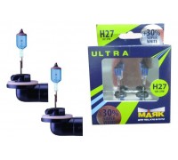 ЛАМПА ГАЛОГЕННАЯ H27 12V 27W МАЯК SUPER WHITE УЛЬТРА NEW (PGJ13 +30%) (2 ШТ.)                     