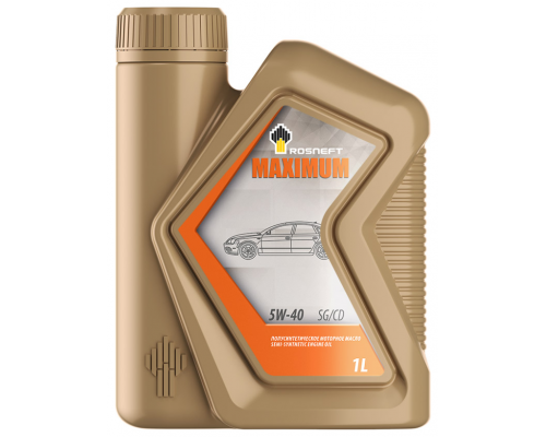 МАСЛО МОТОРНОЕ РОСНЕФТЬ MAXIMUM 5W40 SG/CD (1 Л) П/СИНТ.                                          