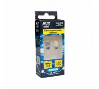 ЛАМПА ПОДСВЕТКИ СВЕТОДИОДНАЯ T10 12V AVS (БЕЛЫЙ, 1SMD,  W5W, БЛИСТЕР)                             