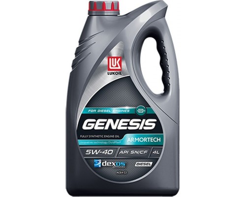 МАСЛО МОТОРНОЕ ЛУКОЙЛ GENESIS ARMORTECH DIESEL 5W40 SN/CF (4 Л) СИНТ.                             