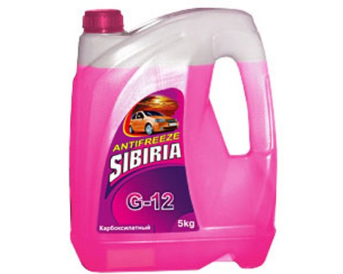 АНТИФРИЗ SIBIRIA G-12 (5 КГ) КРАСНО-РОЗОВЫЙ                                                       