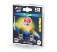 ЛАМПА ГАЛОГЕННАЯ H3 12V 55W AVS ATLAS (ANTI-FOG/ЖЕЛТЫЙ) (2 ШТ.)                                   