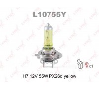 ЛАМПА ГАЛОГЕННАЯ H7 12V 55W LYNXAUTO (ЖЕЛТАЯ)                                                     