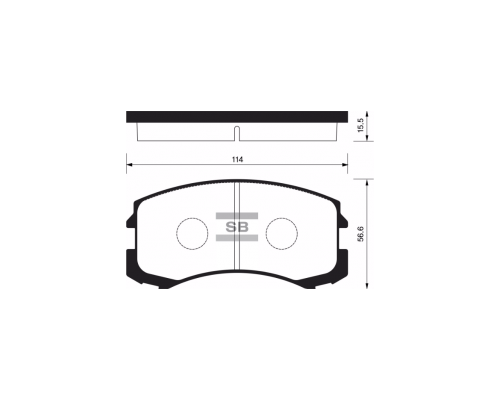 КОЛОДКИ ТОРМОЗНЫЕ SP1255 (ПЕРЕД.) M LANCER 1.6/1.8 01- ;COLT MIRAGE 00-                             