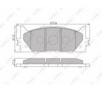 КОЛОДКИ ТОРМОЗНЫЕ HN521 ПЕРЕД. TOYOTA CAMRY V40/50, LEXUS ES350                                     