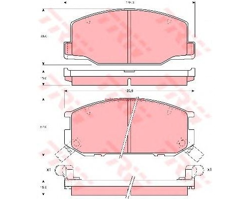 КОЛОДКИ ТОРМОЗНЫЕ GDB1190 ПЕРЕД. TOYOTA ESTIMA/LUMINA/LUCIDA                                        