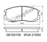 КОЛОДКИ ТОРМОЗНЫЕ 08100150 MAZDA DEMIO                                                              