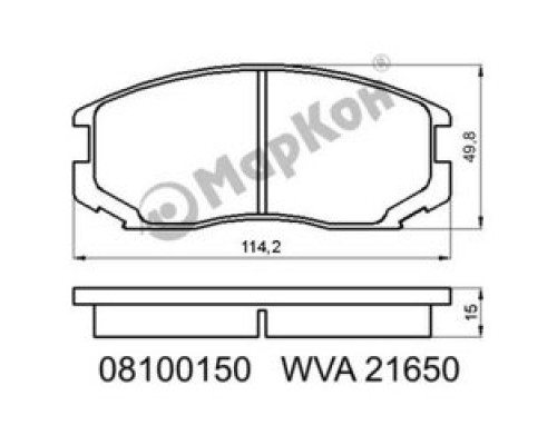 КОЛОДКИ ТОРМОЗНЫЕ 08100150 MAZDA DEMIO                                                              