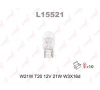 ЛАМПА АВТО 12V W21W (1 НИТЕВАЯ БЕЗ ЦОКОЛЯ) L15521                                                   