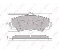 КОЛОДКИ ТОРМОЗНЫЕ (ПЕРЕД.) TOYOTA COROLLA 06- ; RAV IV 06-  BD-7542                                 