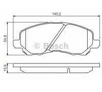КОЛОДКИ ТОРМОЗНЫЕ ПЕРЕД. MITSUBISHI LANCER IX, X 0986495253                                         