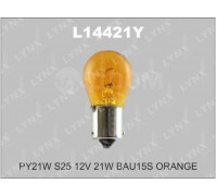 ЛАМПА АВТО 12V PY21W ОРАНЖЕВАЯ L14421Y                                                              