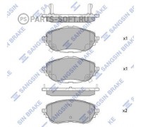 КОЛОДКИ ТОРМОЗНЫЕ (ПЕРЕД.) TOYOTA COROLLA 13- , AURIS NDE180 12- SP1700                             