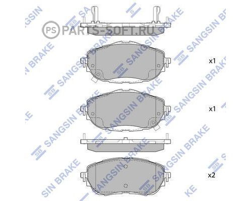 КОЛОДКИ ТОРМОЗНЫЕ (ПЕРЕД.) TOYOTA COROLLA 13- , AURIS NDE180 12- SP1700                             
