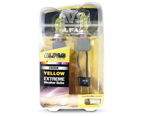 ЛАМПА ГАЛОГЕННАЯ H7 12V 85W AVS ALFAS (EXTREME WEATHER 2800К +2 Т10) (2 ШТ.)                      