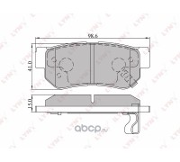 КОЛОДКИ ТОРМОЗНЫЕ ЗАД. BD-3605 HYUNDAISANTA FE 00-06, SONATA 98-09, TUCSON 04-                      