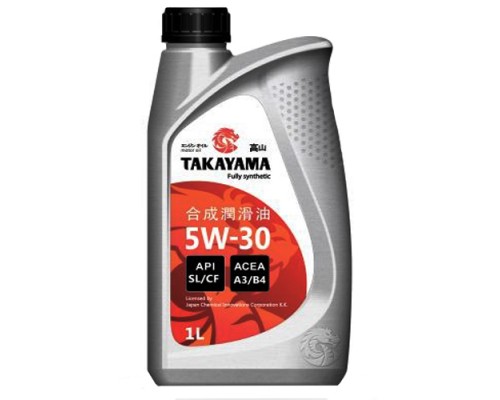 МАСЛО МОТОРНОЕ TAKAYAMA 5W30 SL/CF (СИНТ, 1 Л) 605529                                               