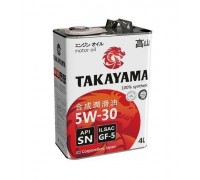 МАСЛО МОТОРНОЕ TAKAYAMA 5W30 SL/CF (СИНТ, 4 Л) 605522                                               