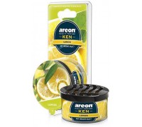 АРОМАТИЗАТОР НА ПАНЕЛЬ (LEMON/ЛИМОН) (35 Г) AREON GEL KEN BLISTER (БАНКА)                         