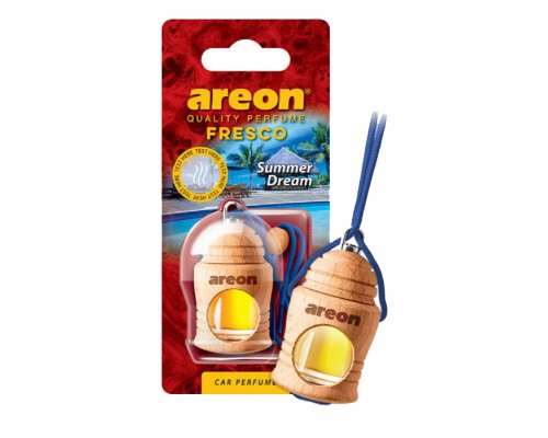 АРОМАТИЗАТОР ПОДВЕСНОЙ (SUMMER DREAM/ЛЕТНЯЯ МЕЧТА) (5 МЛ) AREON FRESCO (ДЕРЕВЯННАЯ БУТЫЛОЧКА)     