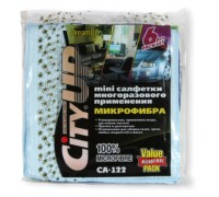 САЛФЕТКА ИЗ МИКРОФИБРЫ CITY UP 25*25 (6 ШТ.)                                                        