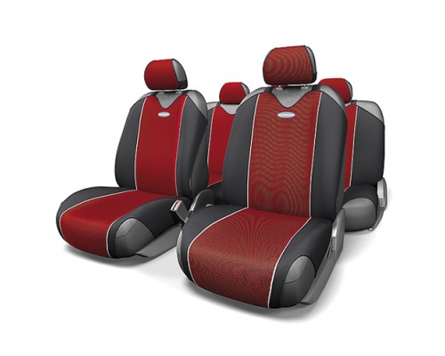 ЧЕХЛЫ-МАЙКИ ПОЛИЭСТЕР КРАСНЫЙ/КАРБОН AUTOPROFI CARBON (8 ШТ.)                                     
